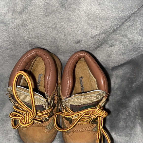 Timberland Field Boots Infant Toddler Size 5 Brown Nubuck - Picture 9 of 11